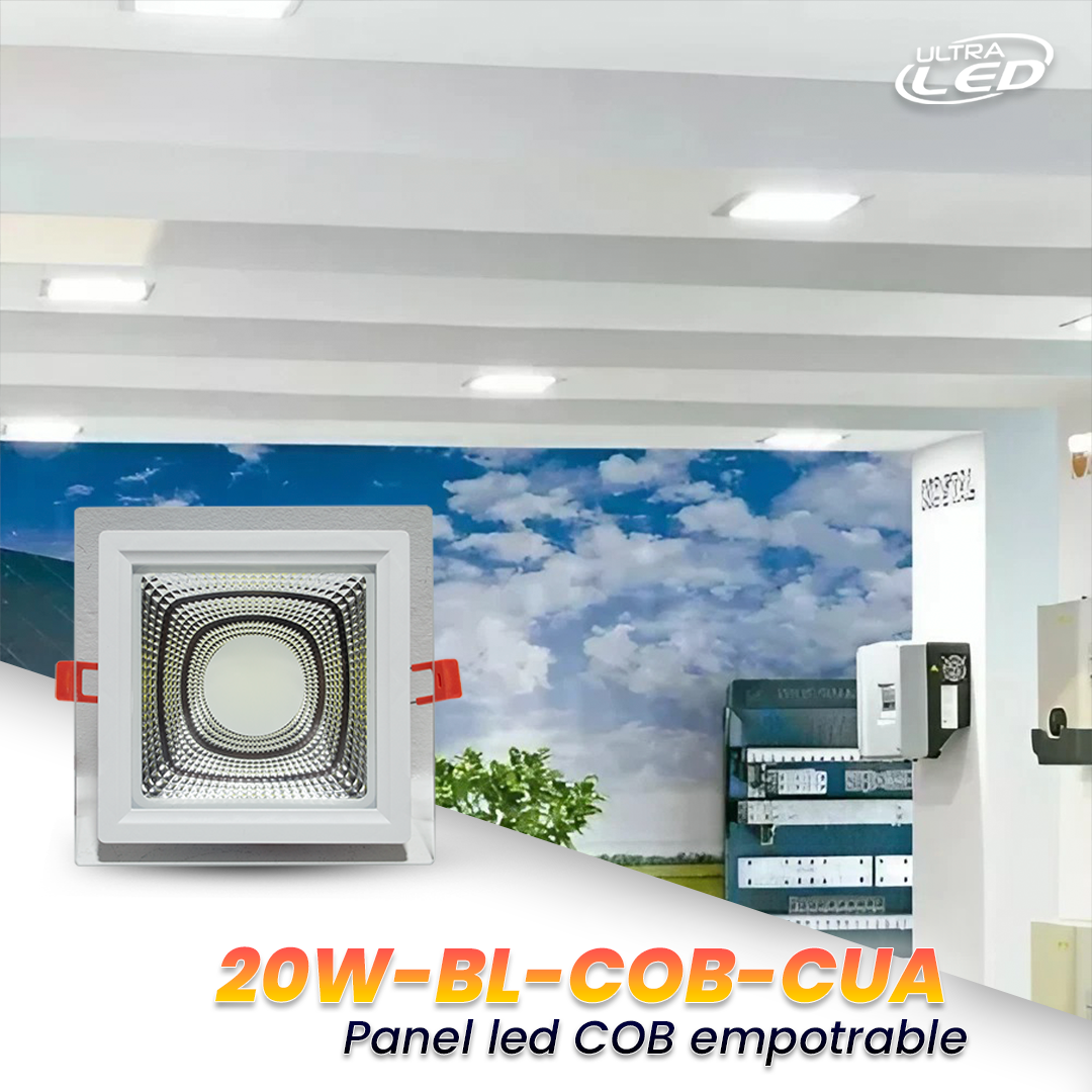 PANEL LED COB 20W  LUZ BLANCA (6500K)  EMPOTRAR