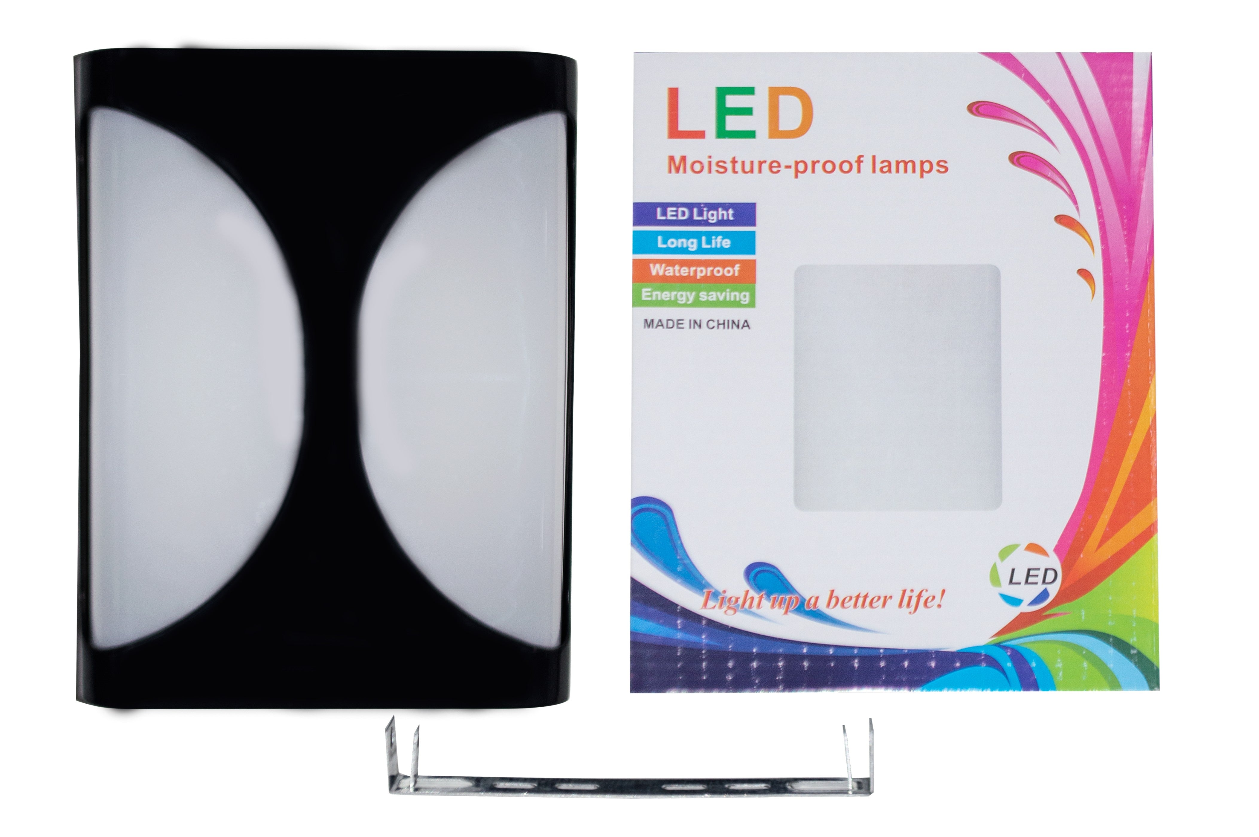 VAPOLETA LED 30W CUADRADA NEGRA LUZ BLANCA (6500K)