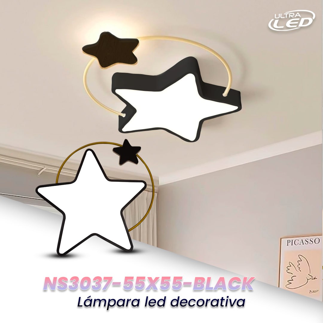 LAMPARA LED DECORATIVA 24W MODELO NS3037 BLACK
