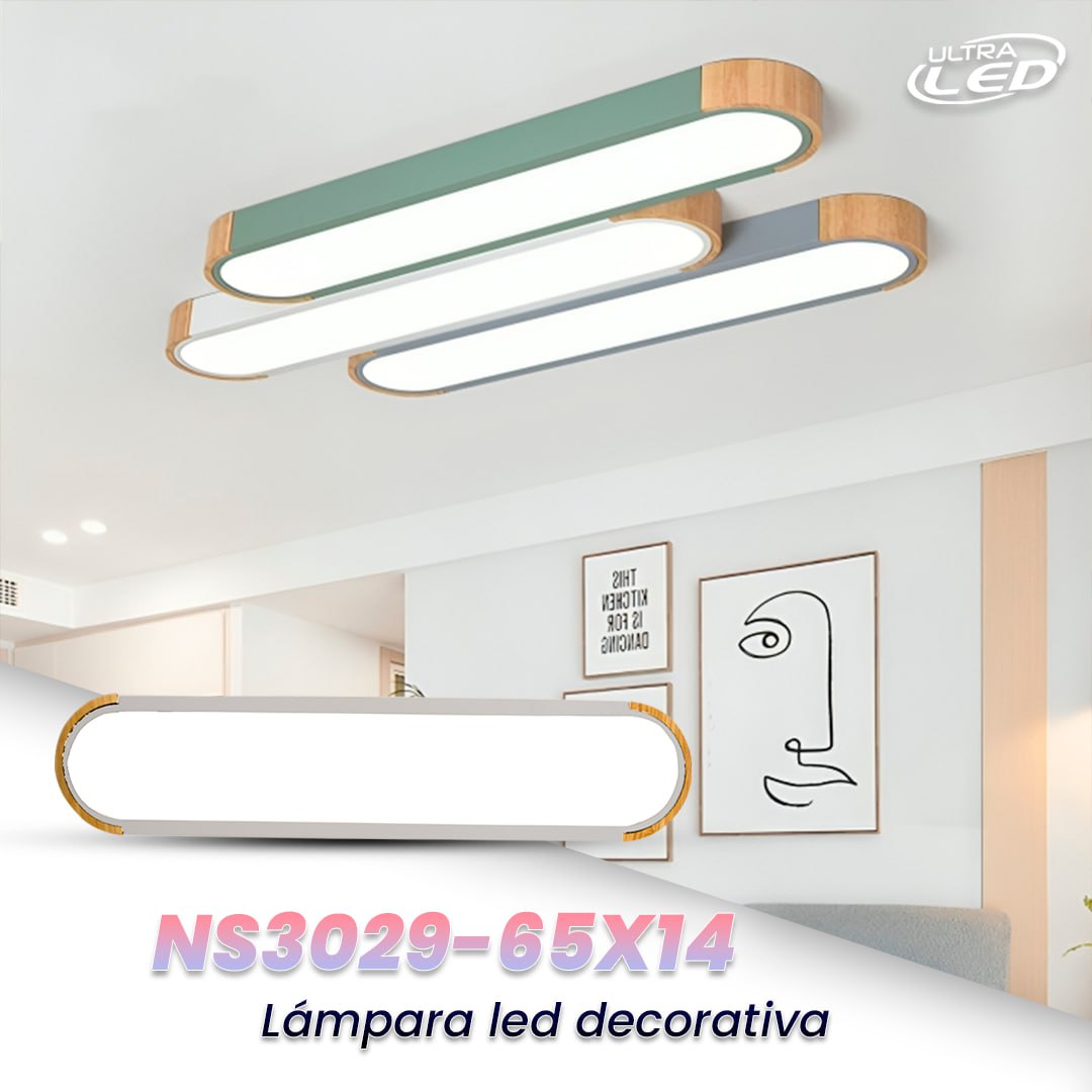 LAMPARA LED DECORATIVA 16W MODELO NS3029 BORDE BLANCO