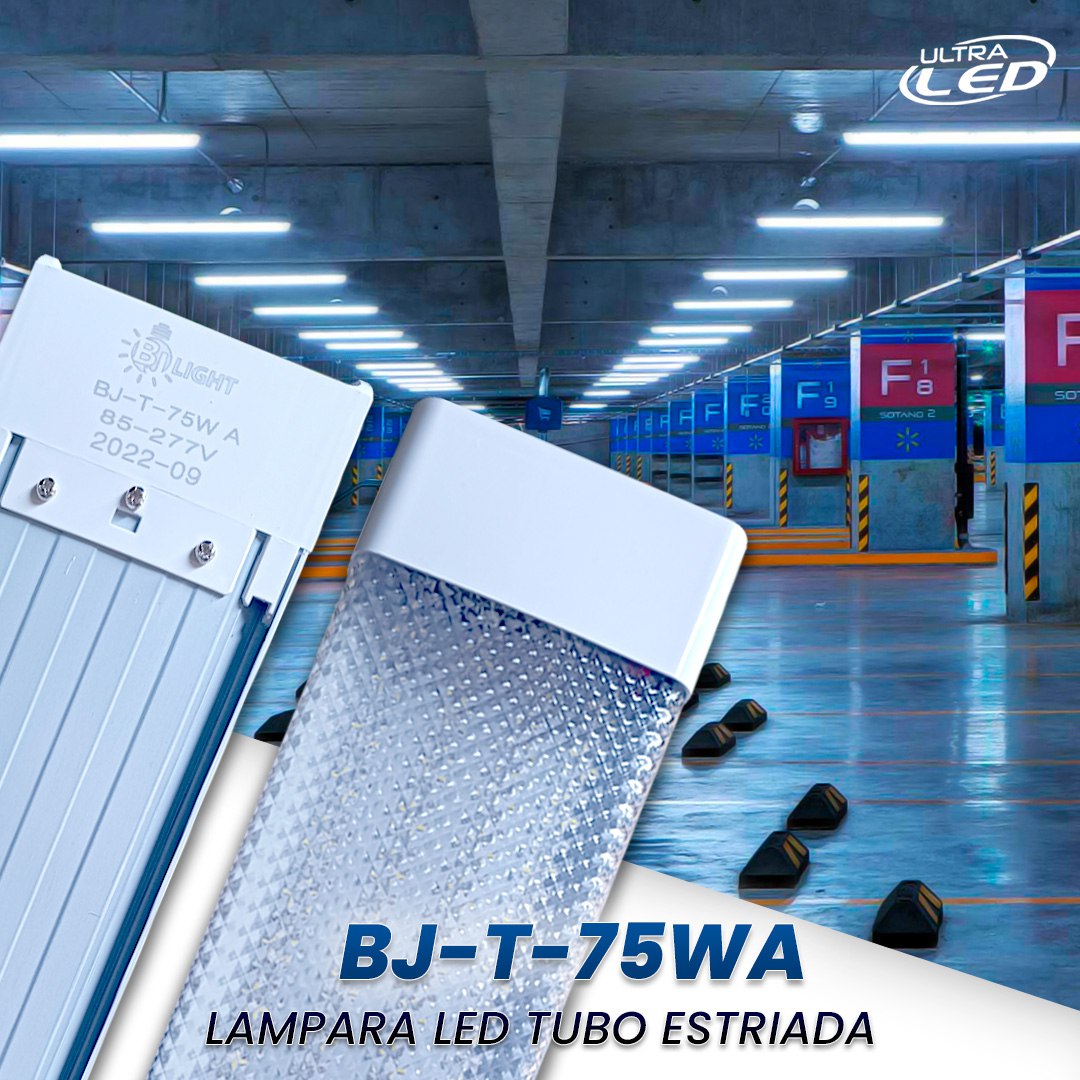 LAMPARA LED TUBO 75W 1,20MTS ESTRIADA MODELO BJ-T-75WA