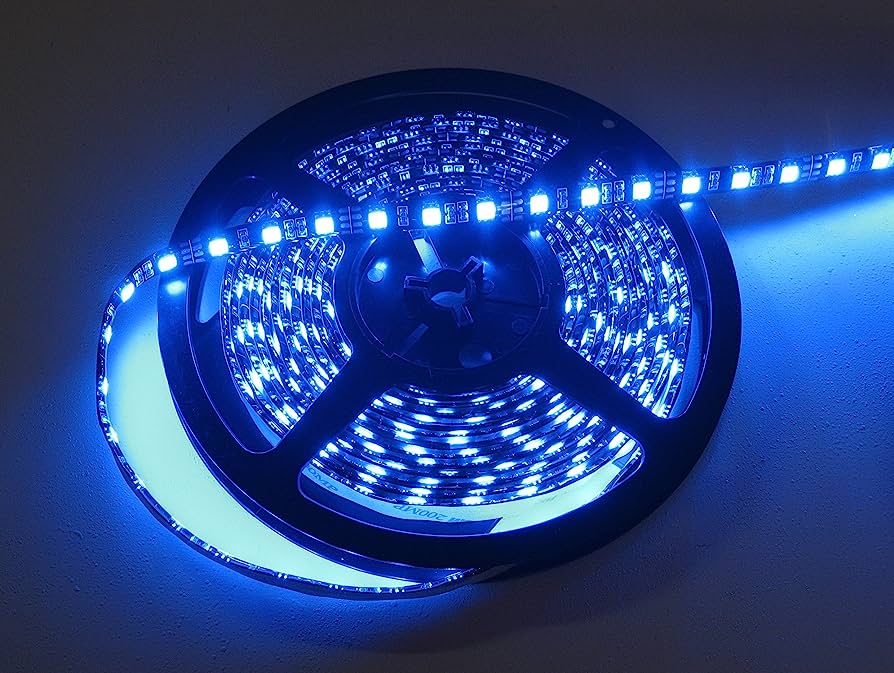 CINTA LED 12V AZUL IP20 8MM 5MTS