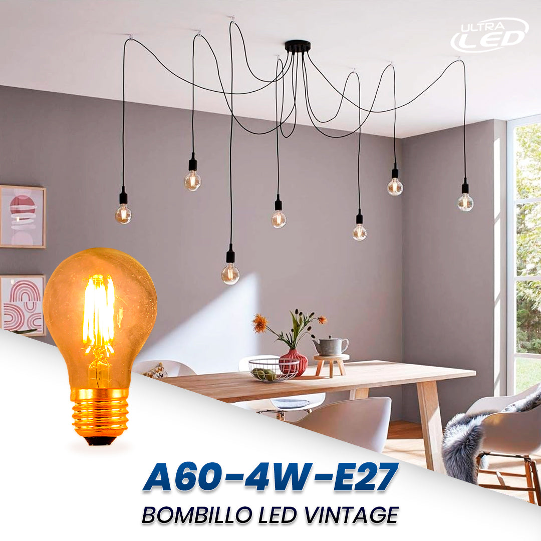 BOMBILLO LED VINTAGE 4W E27 LUZ CALIDA (2700K)