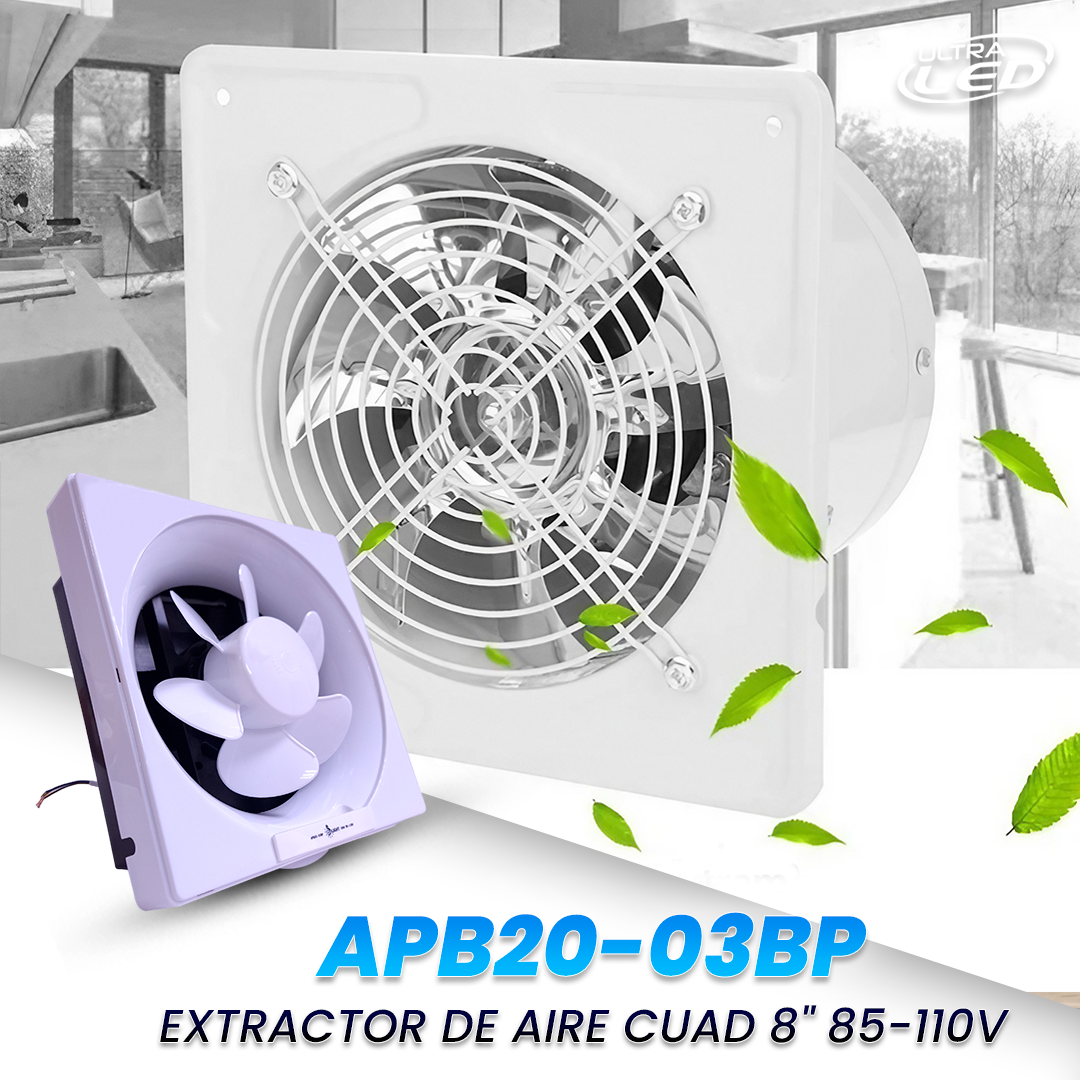 EXTRACTOR DE AIRE CUAD 8"