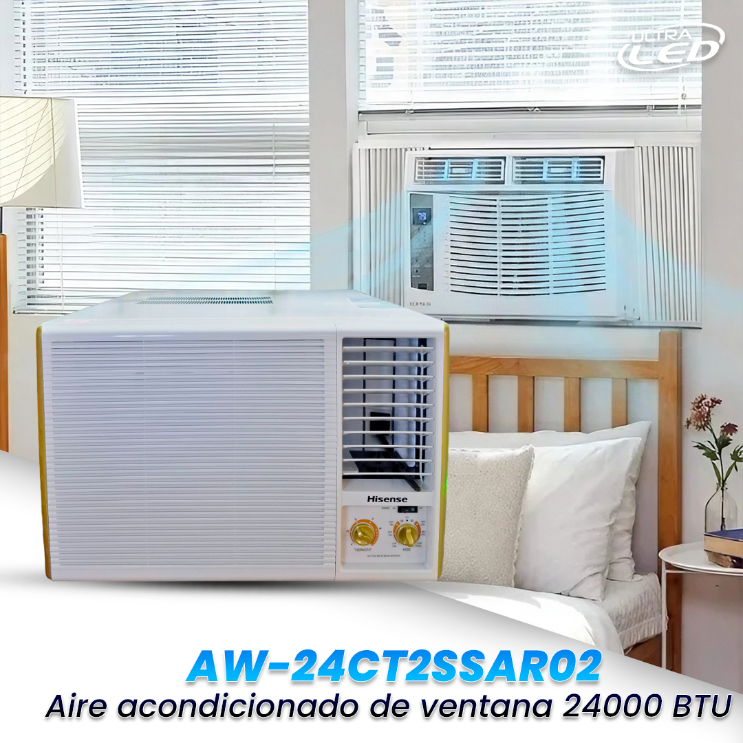 AIRE ACONDICIONADO VENTANA HISENSE (220V) 24000BTU