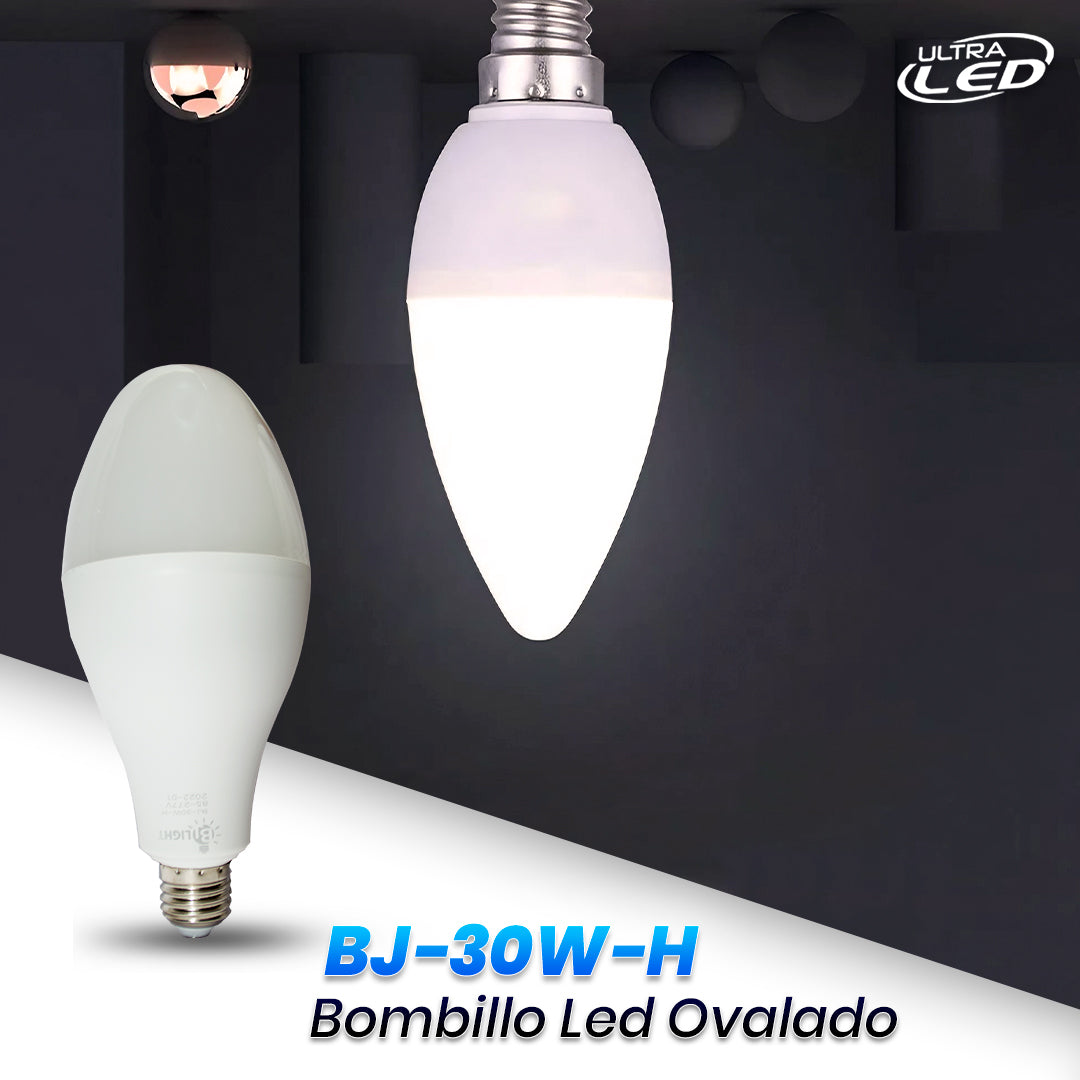 BOMBILLO LED OVALADA 50W LUZ BLANCA (6500K)