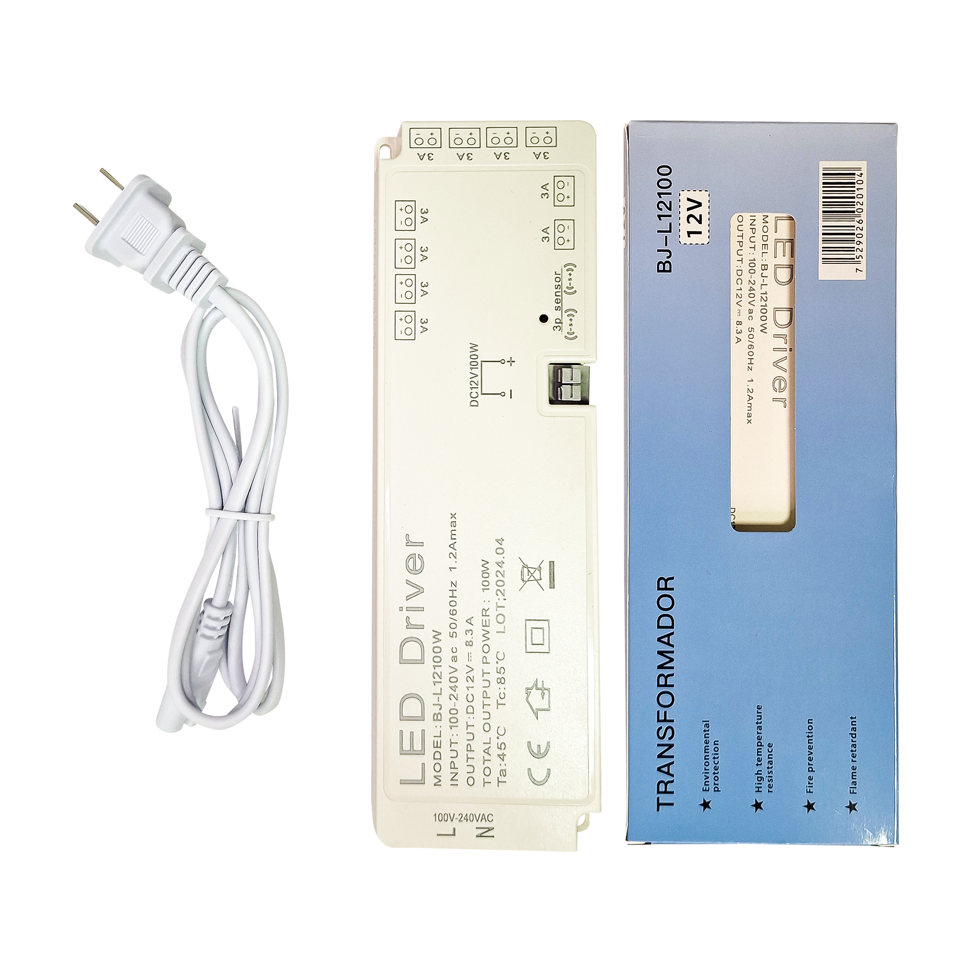 TRANSFORMADOR 12V/100W MODELO BJ-L12100