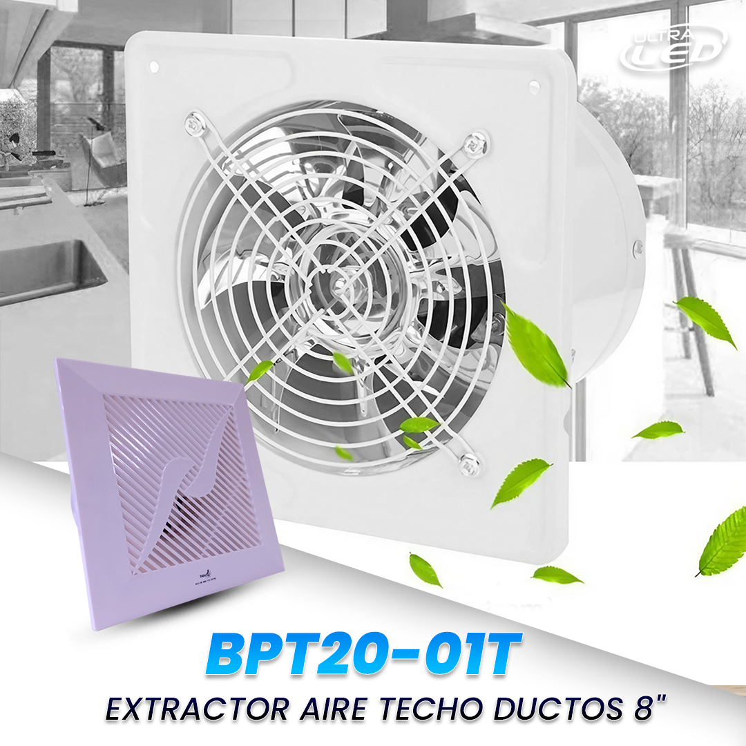 EXTRACTOR AIRE TECHO DUCTOS 8"