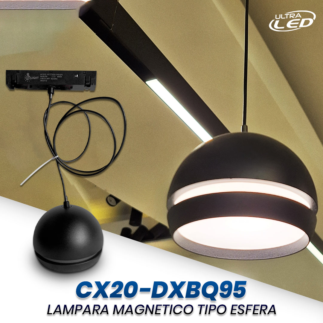 LAMPARA MAGNETICA ESFERA 7W LUZ NEUTRA (4000K)