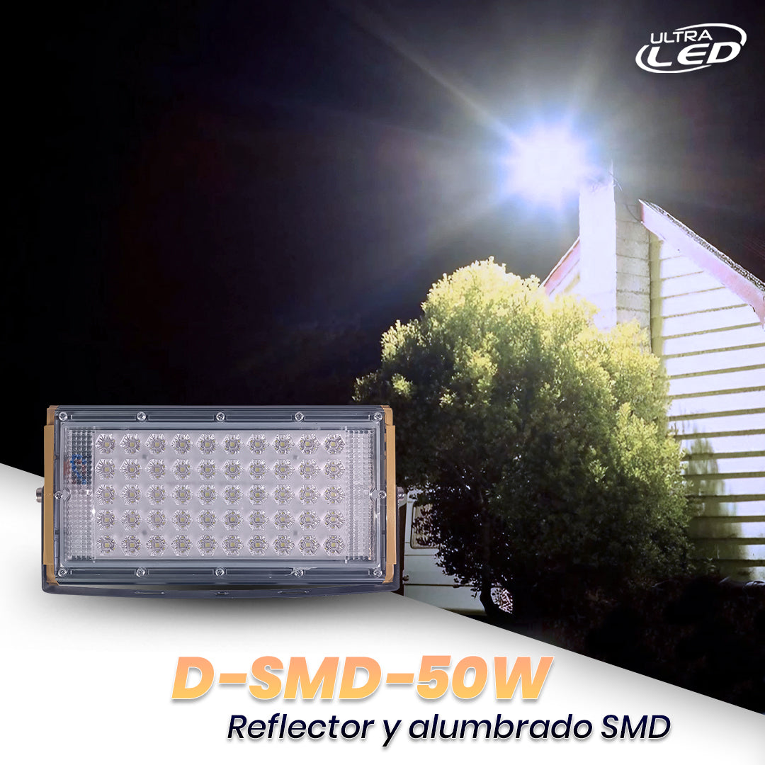 REFLECTOR Y ALUMBRADO 50W SMD LUZ BLANCA (6500K)