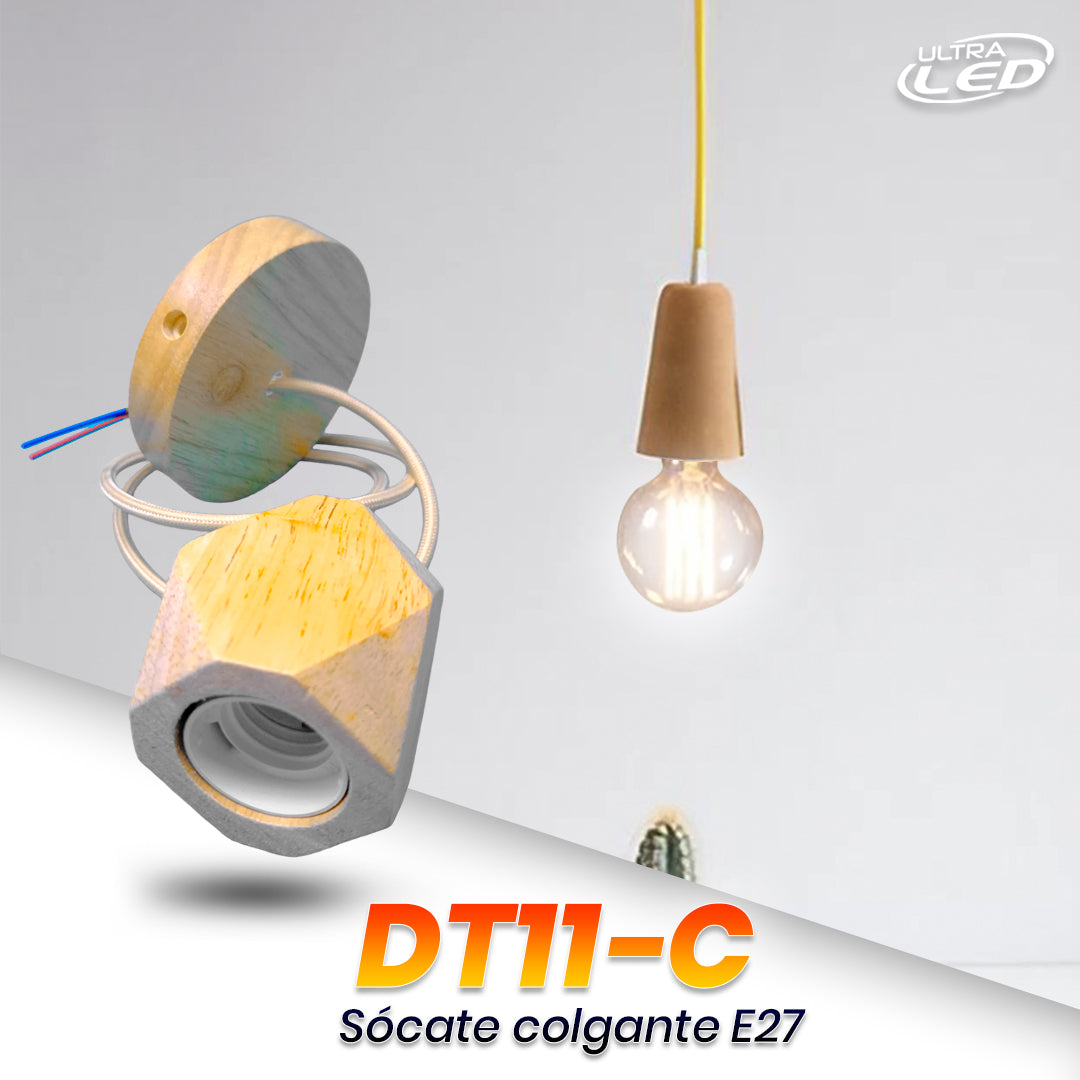 SOCATE COLGANTE CUBO E27