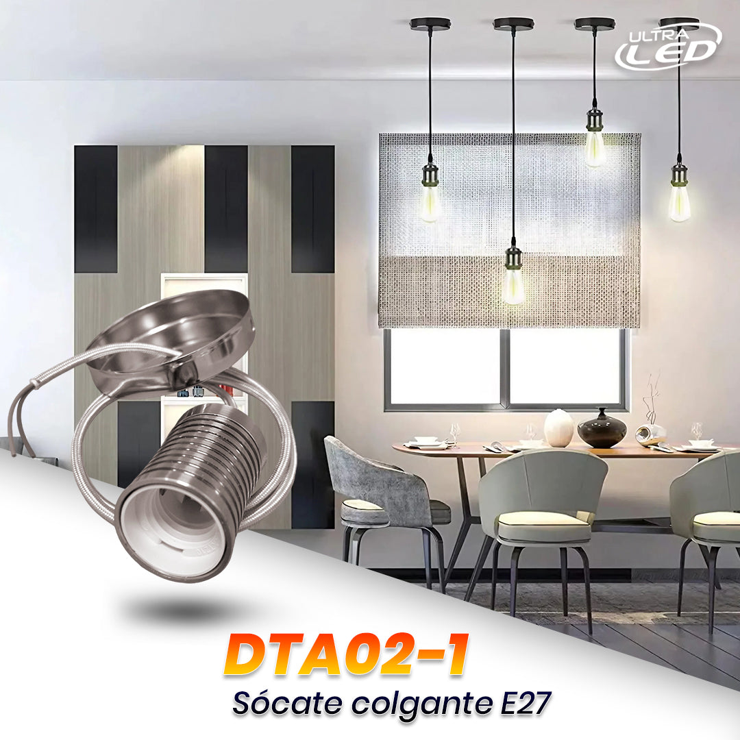 SOCATE VINTAGE ALUMINIO PLATEADO E27