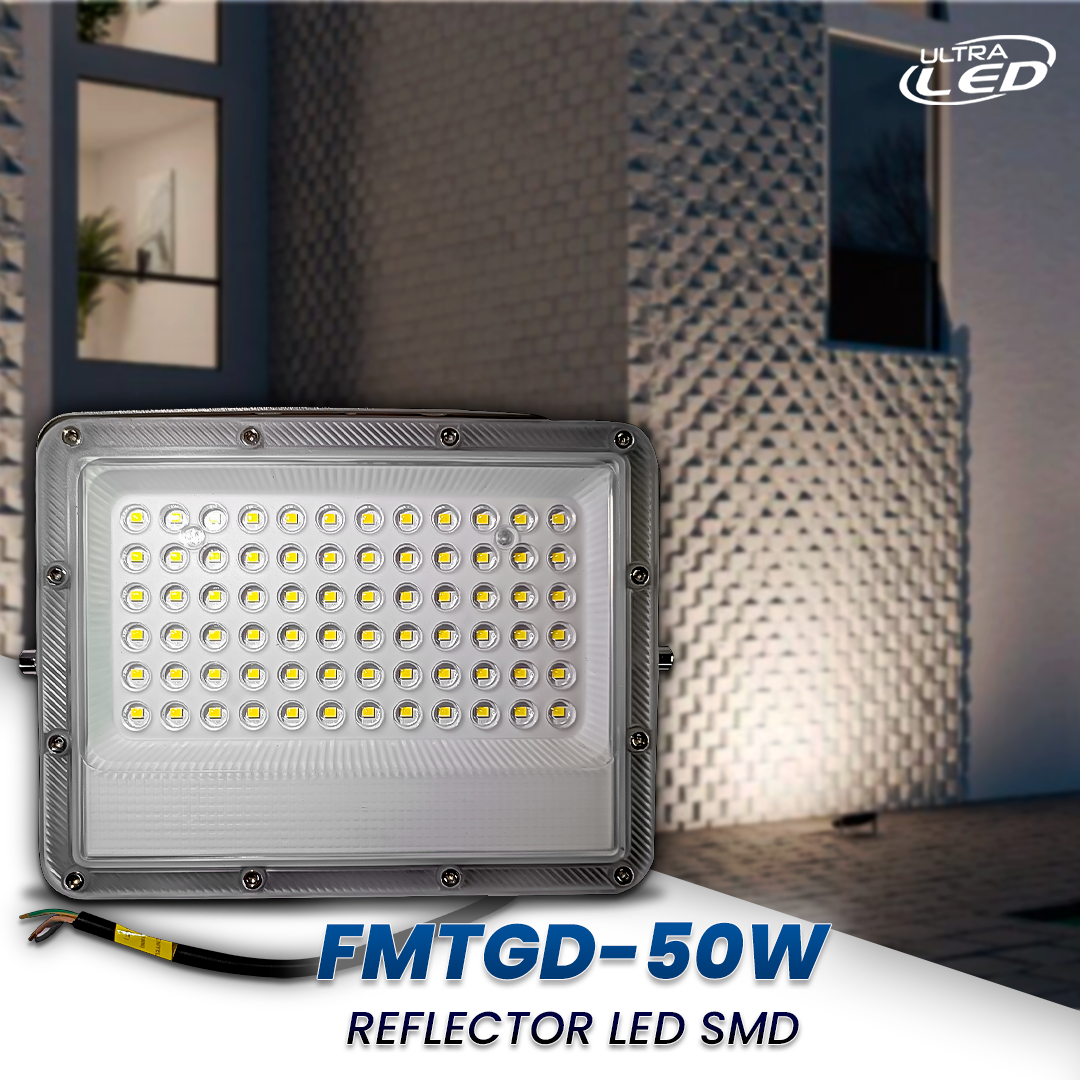 REFLECTOR LED 50W MODELO FMTGD LUZ BLANCA (6500K)