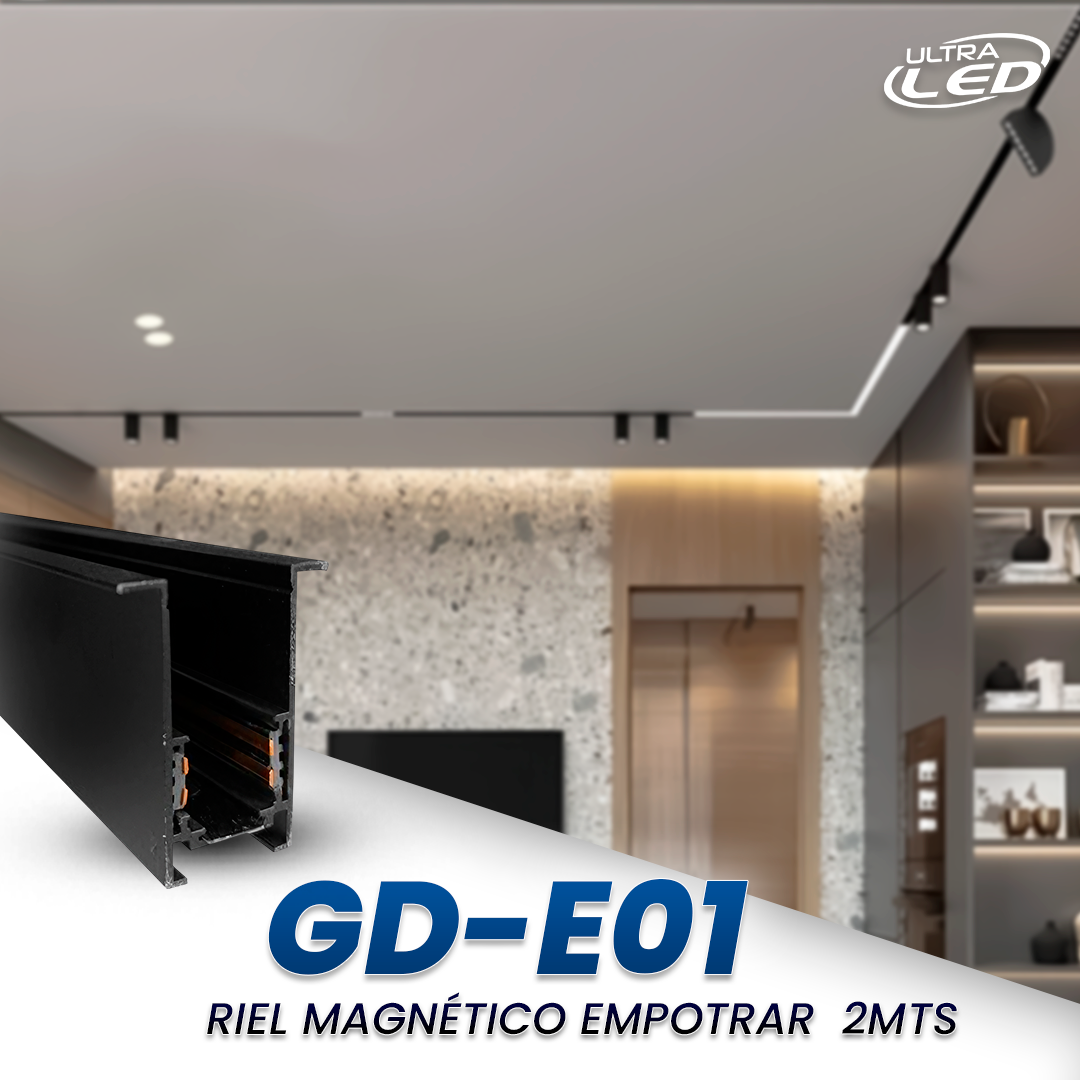 RIEL MAGNETICO EMPOTRAR  2MTS