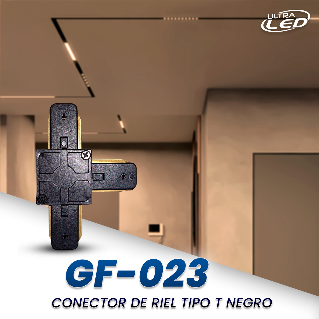 CONECTOR DE RIEL TIPO T NEGRO