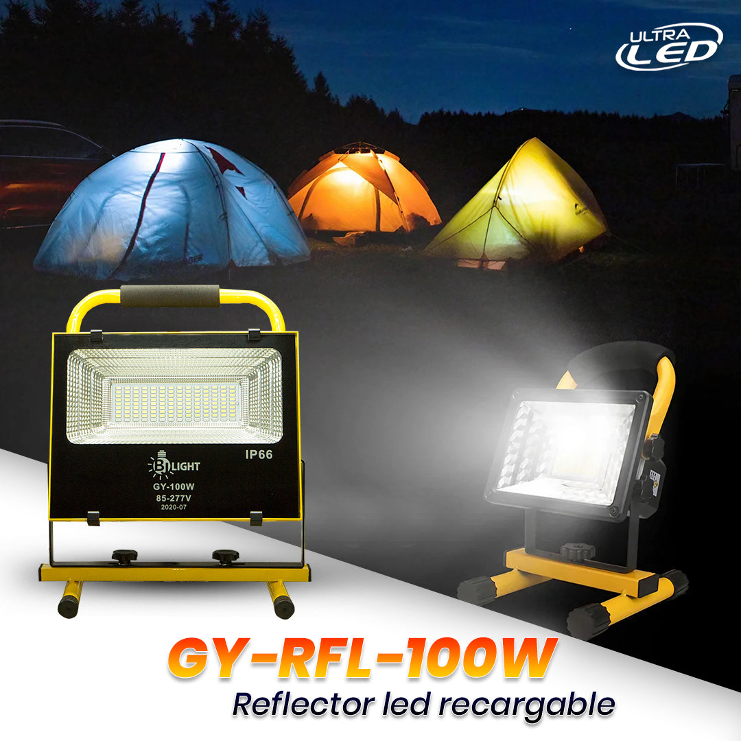 REFLECTOR LED RECARGABLE 100W MODELO GY