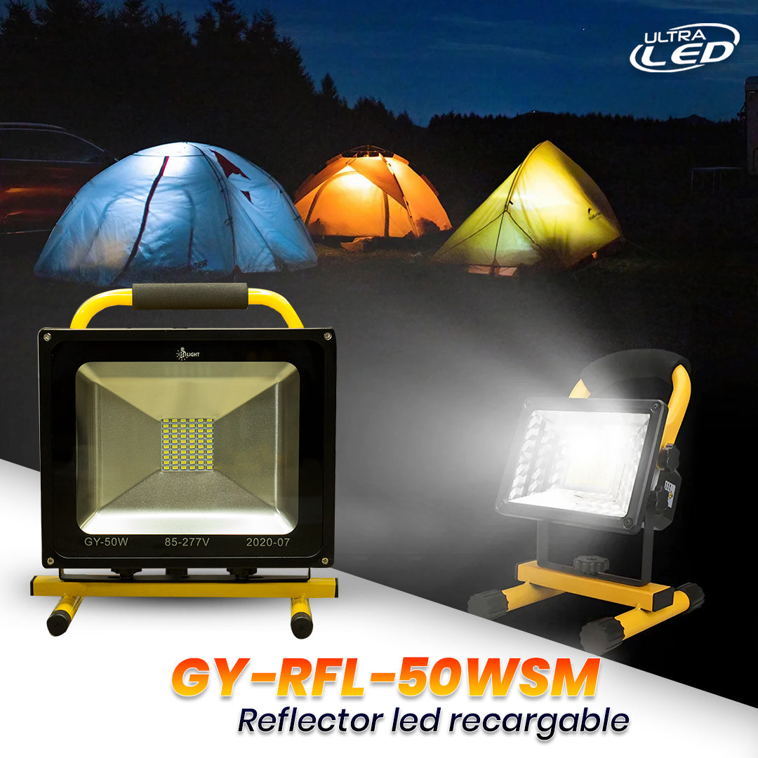 REFLECTOR LED RECARGABLE 50W MODELO GY