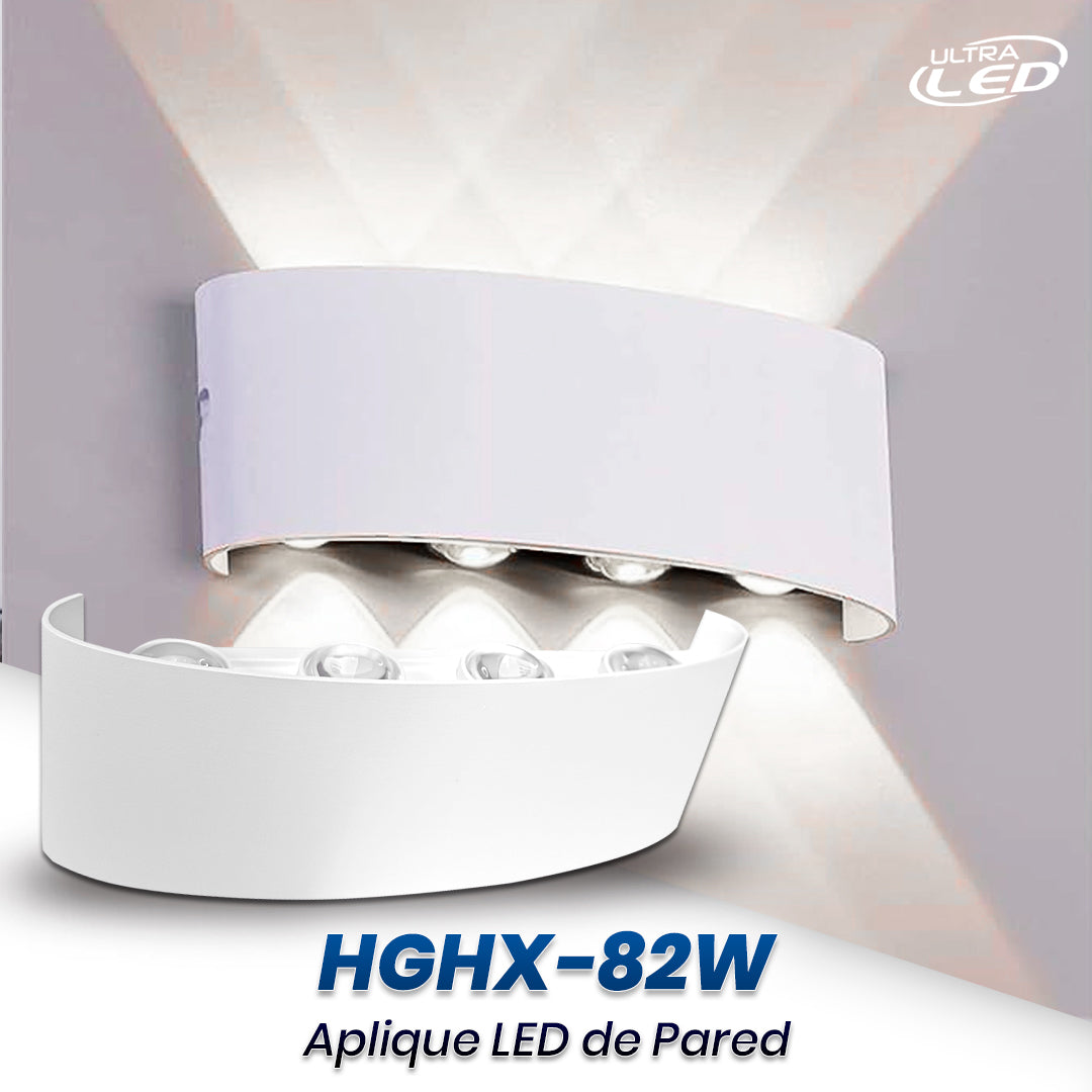 LAMPARA APLIQUE PARED 8W LUZ BLANCA