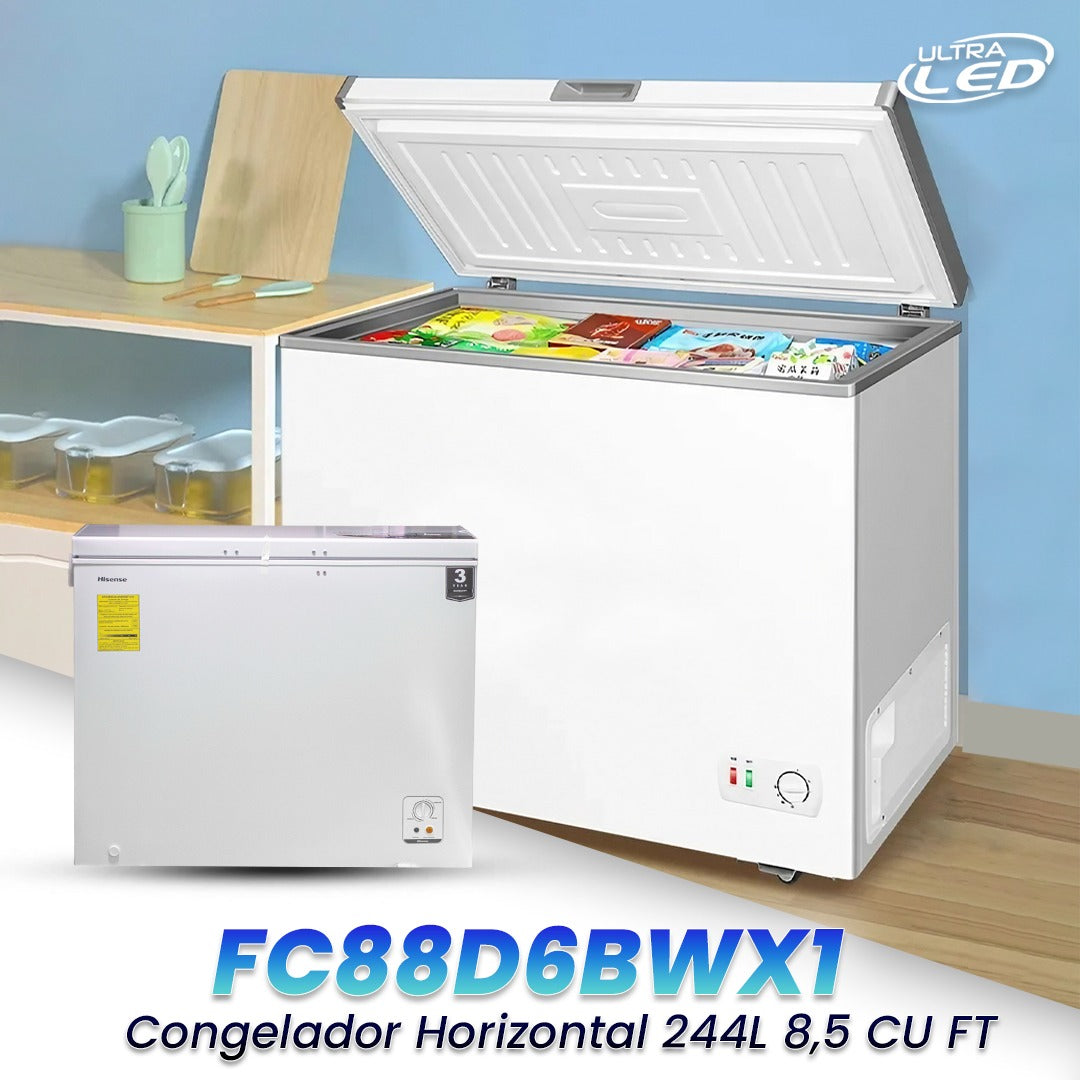 CONGELADOR HORIZONTAL HISENSE 244L 8.5CU