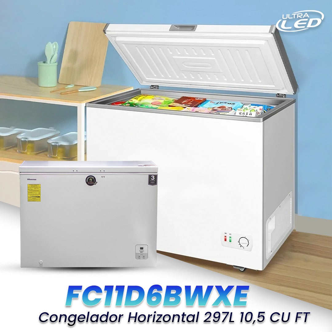 CONGELADOR HORIZONTAL HISENSE 297L 10.5CU FT