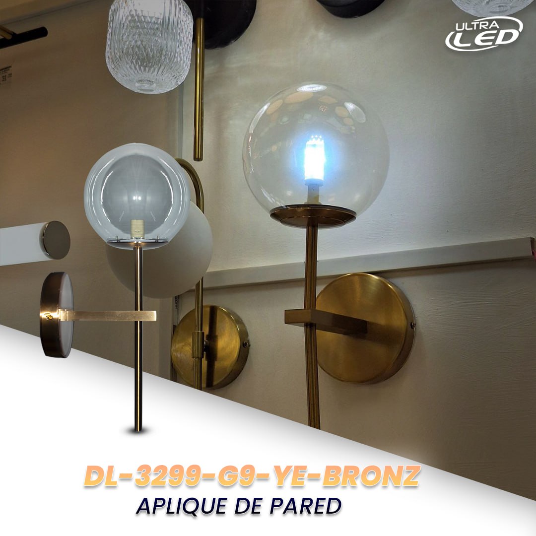LAMPARA APLIQUE G9 DE PARED YELLOW-BRONZE