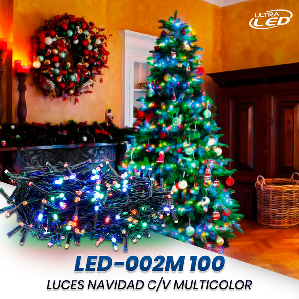 Pack x 2 Luces Led Navidad Multicolor a Pilas 10 m INSPIRA