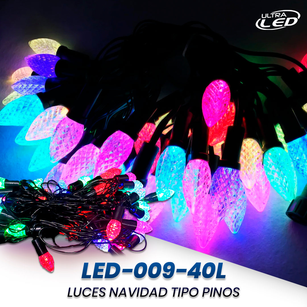 LUCES NAVIDAD  PINOS MULTICOLOR 5MTS 40L