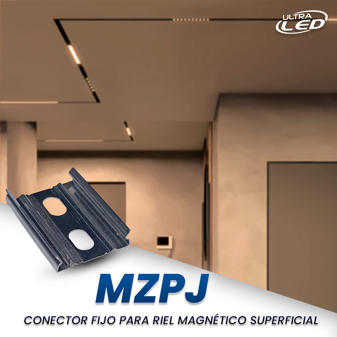 CONECTOR FIJO PARA RIEL MAGNETICO SUPERFICIAL