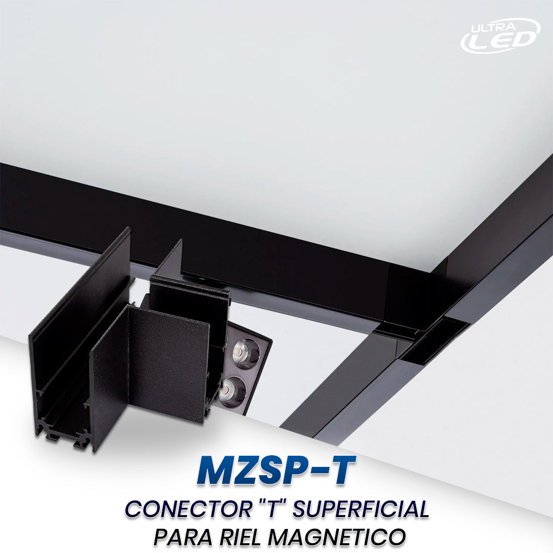 CONECTOR "T" PARA RIEL MAGNETICO SUPERFICIAL