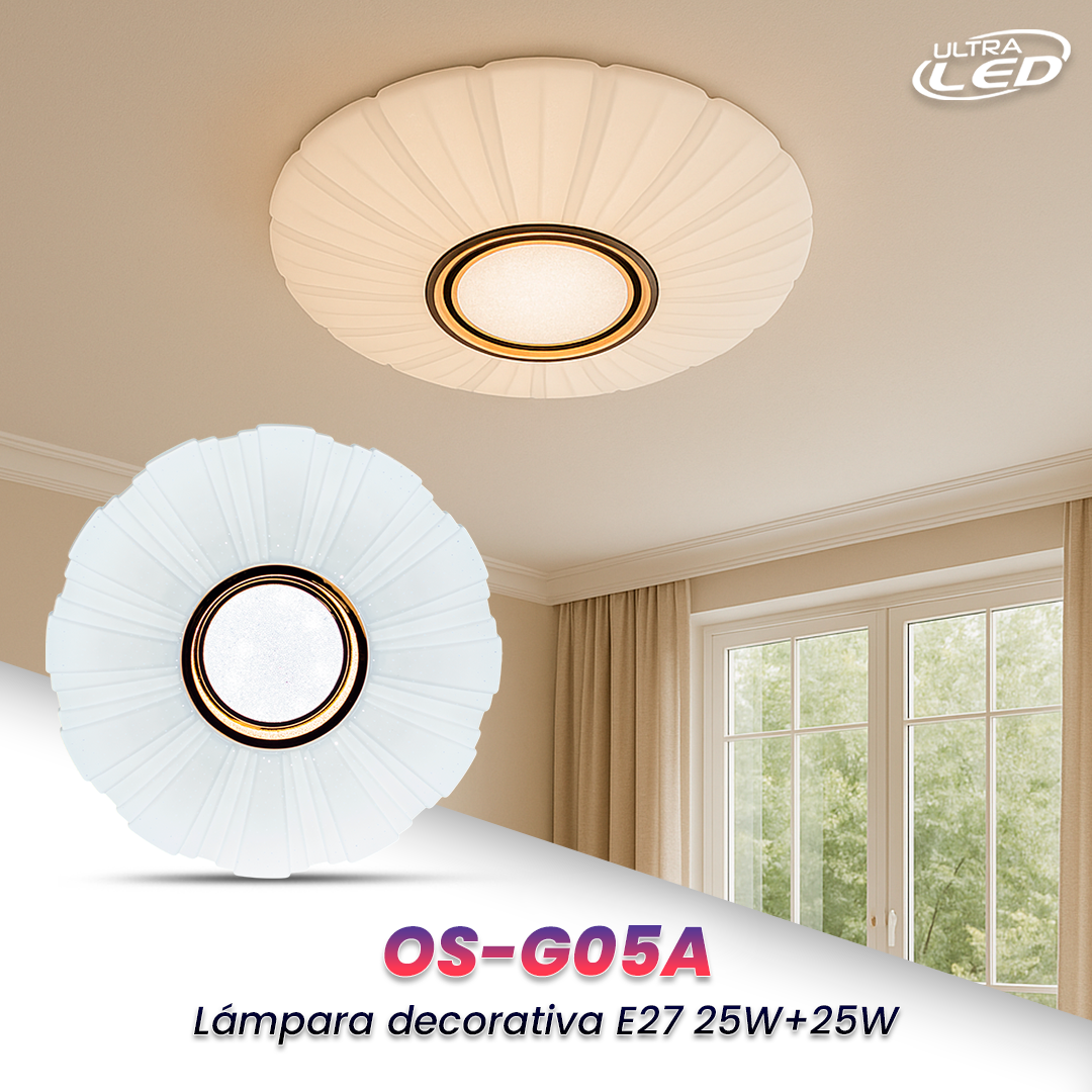 LAMPARA DECORATIVA E27 25W+25W MODELO OS-G05A