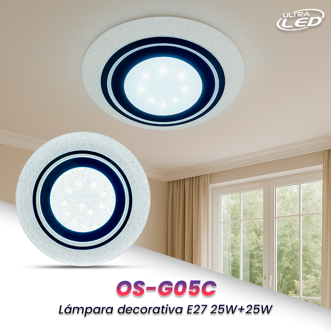 LAMPARA DECORATIVA E27 25W+25W MODELO OS-G05A