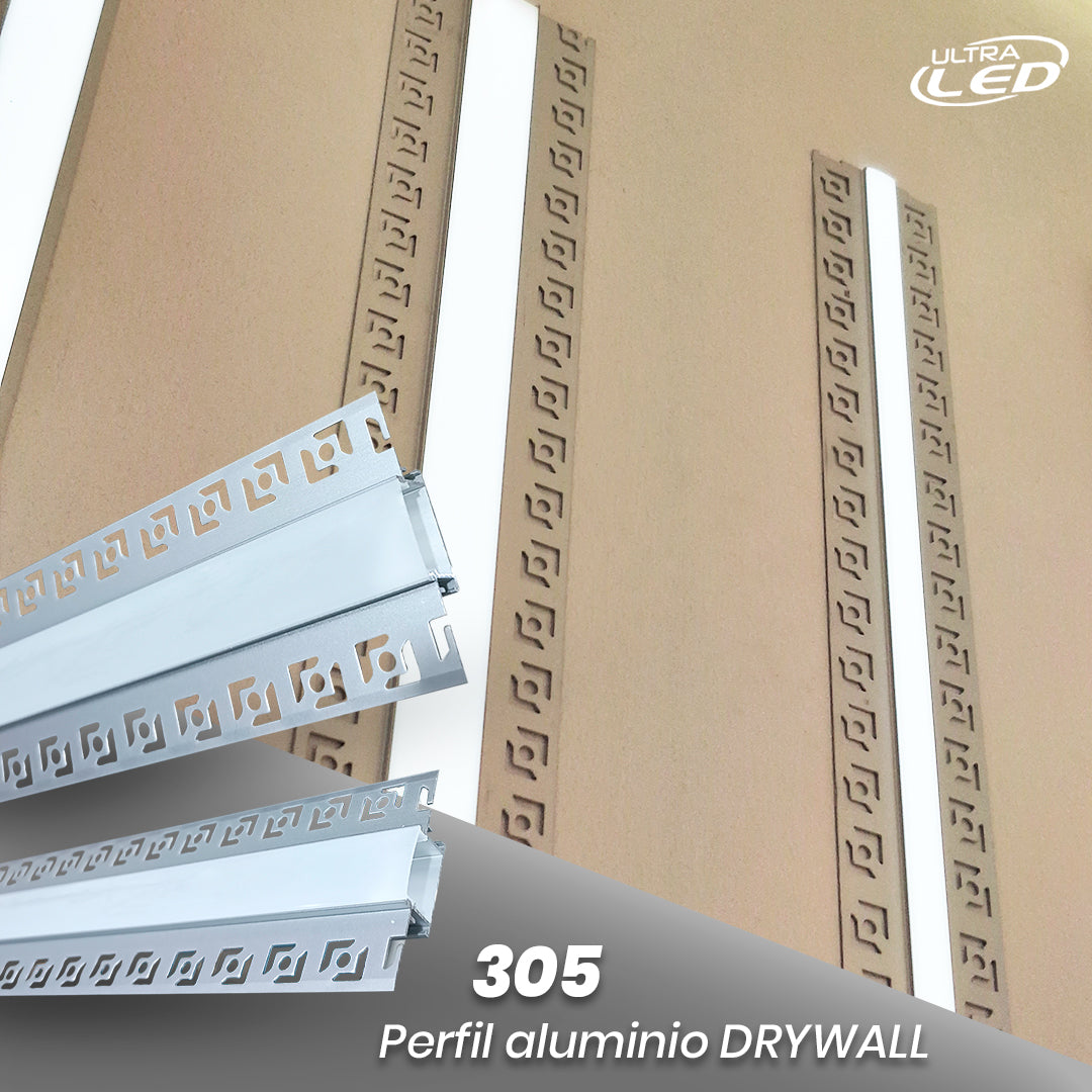 PERFIL ALUMINIO DRYWALL 21MM 2MTS