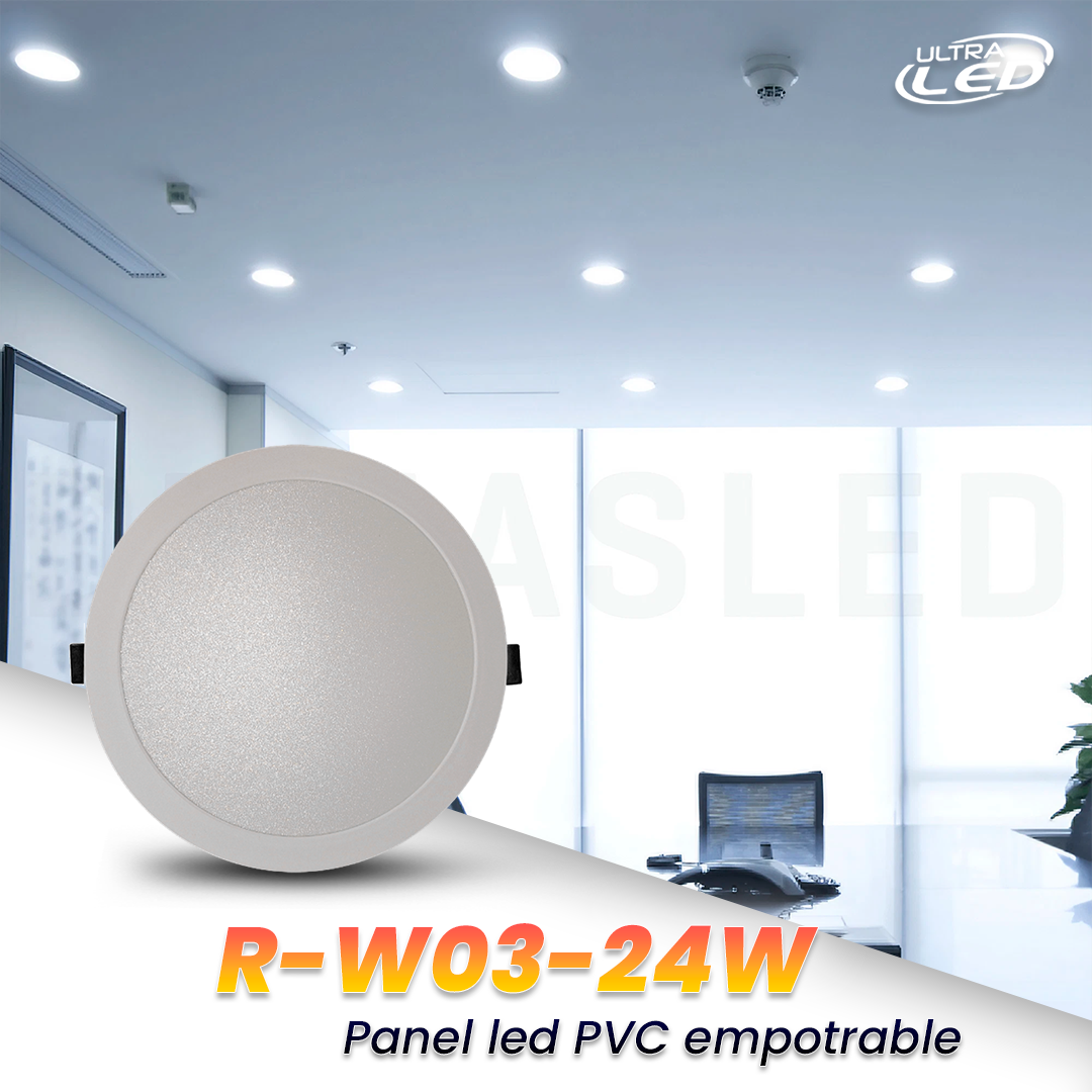 PANEL LED PVC 24W REDONDO EMPOTRAR LUZ BLANCA (6500K)