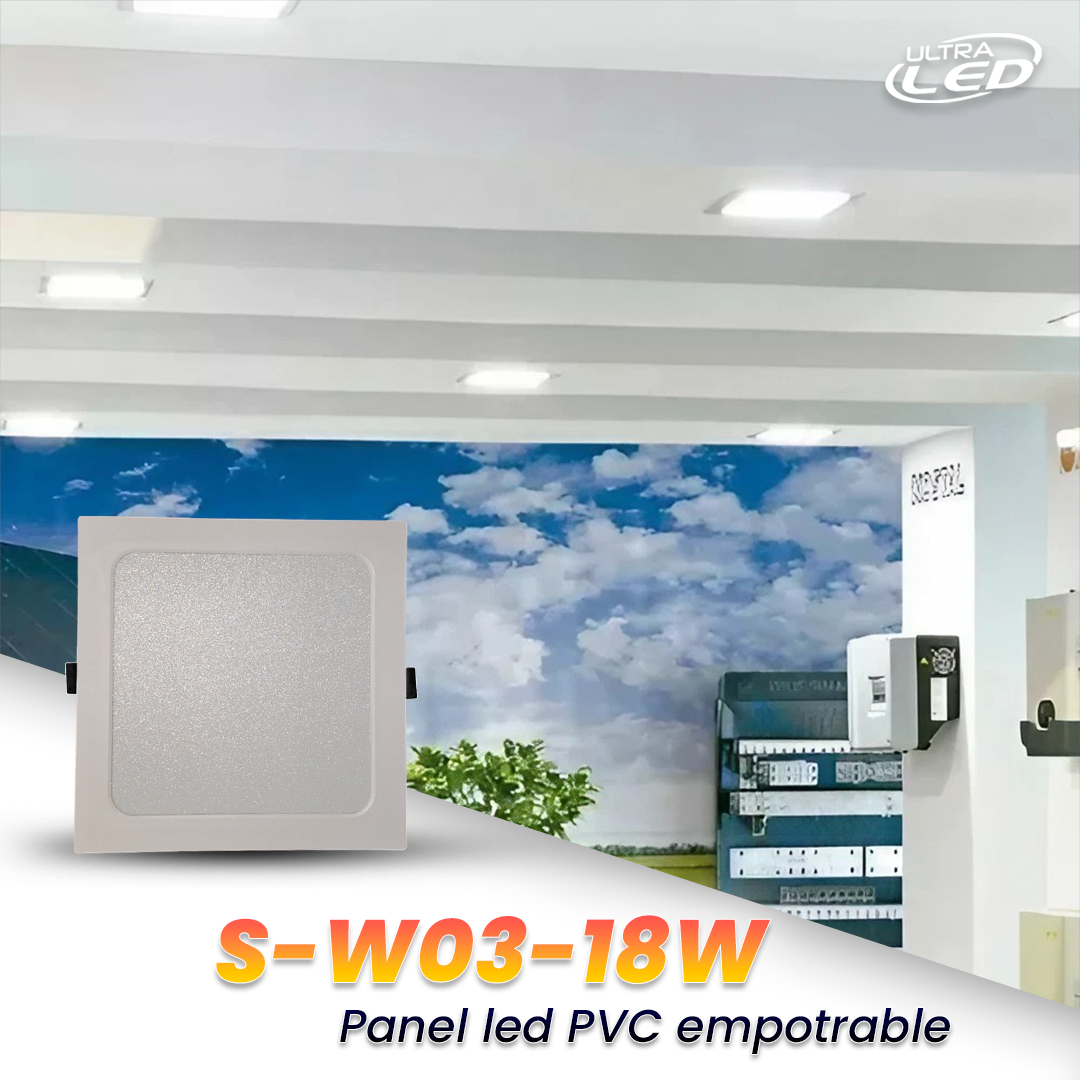 PANEL LED PVC 18W CUADRADO EMPOTRAR LUZ BLANCA (6500K)