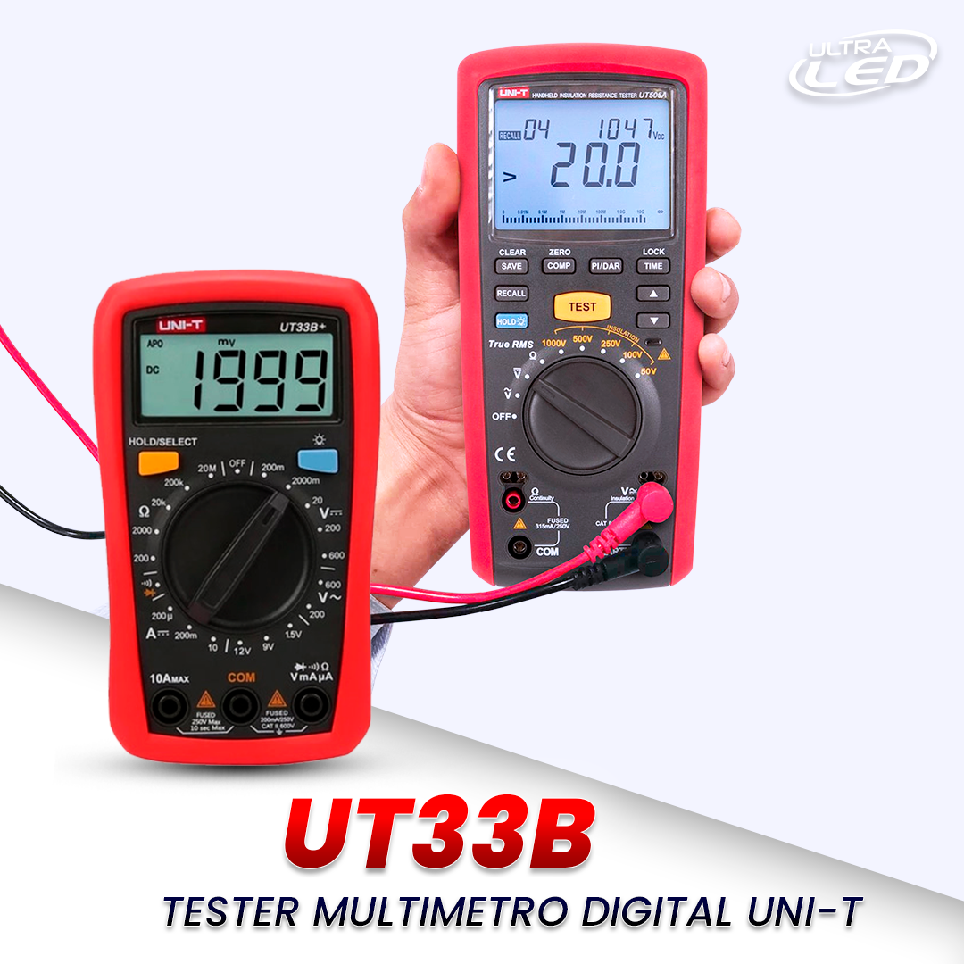 Ut133b TESTER MULTÍMETRO DIGITAL MODELO UT33B – GRUPO ULTRA LED