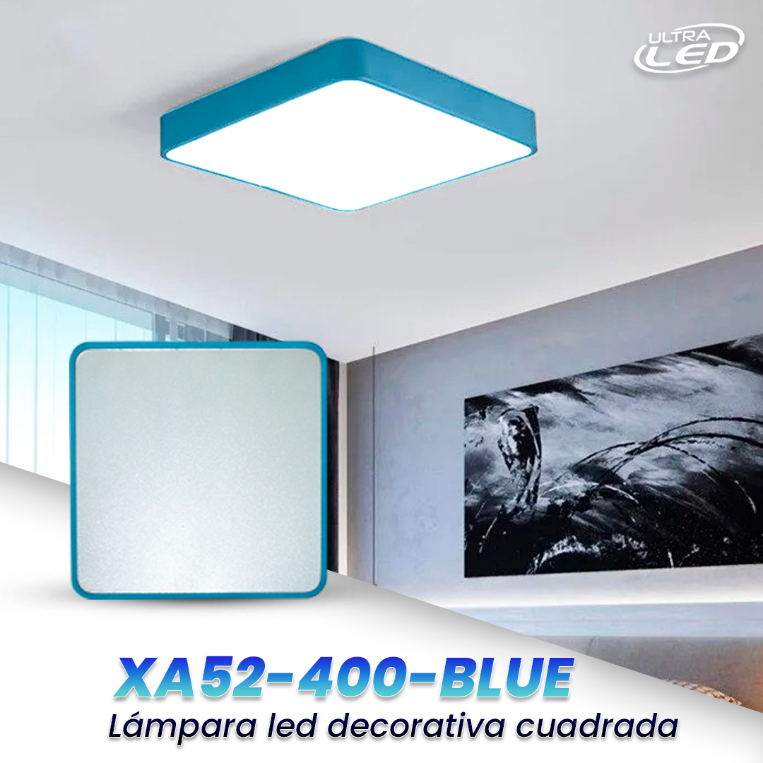 LAMPARA LED DECORATIVA 24W MODELO XA52 BORDE AZUL