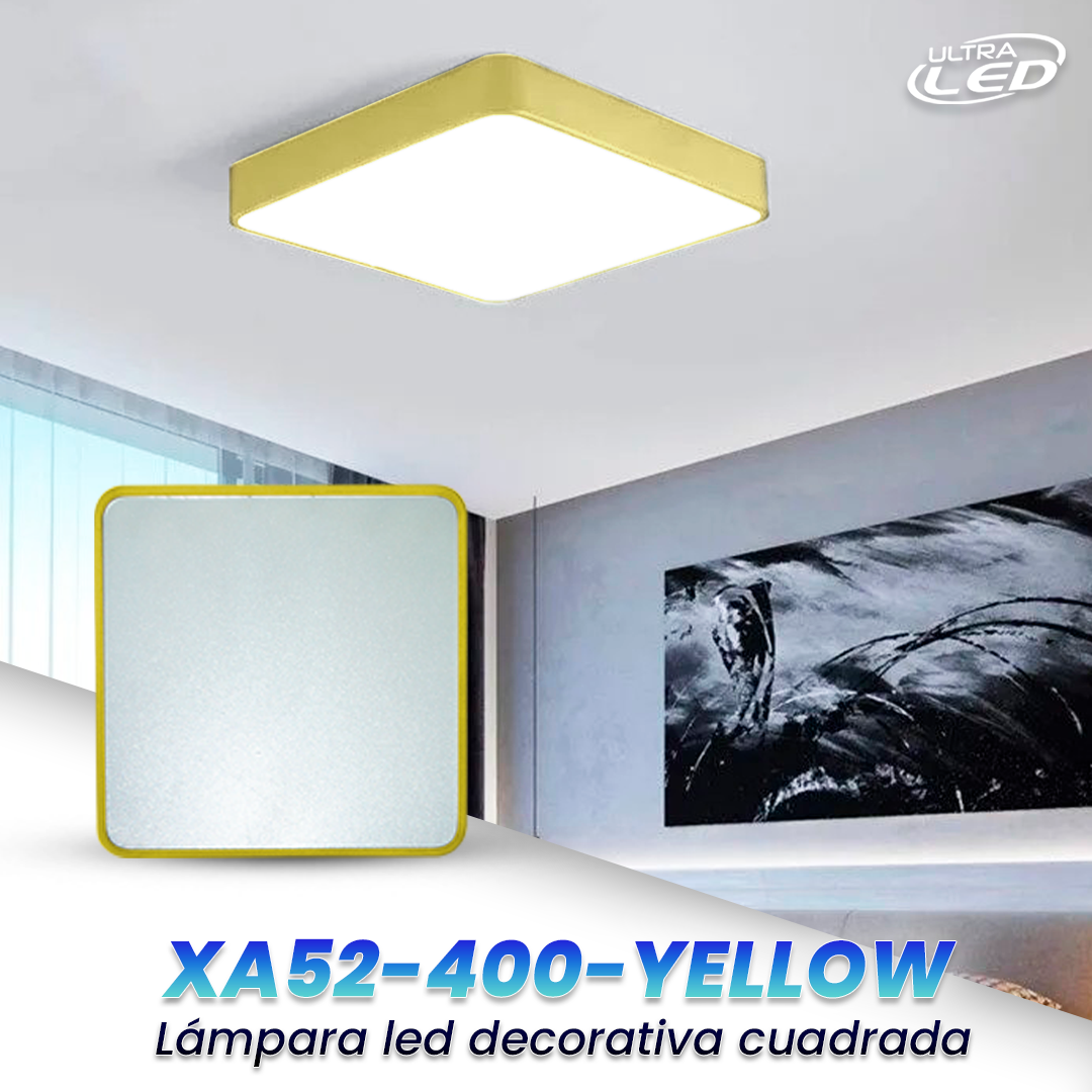 LAMPARA LED DECORATIVA 24W MODELO XA52 BORDE AMARILLO