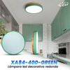 LAMPARA LED DECORATIVA 24W MODELO XA84-400 BORDE VERDE