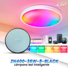 LAMPARA LED INTELIGENTE DECORATIVA 36W BORDE NEGRO