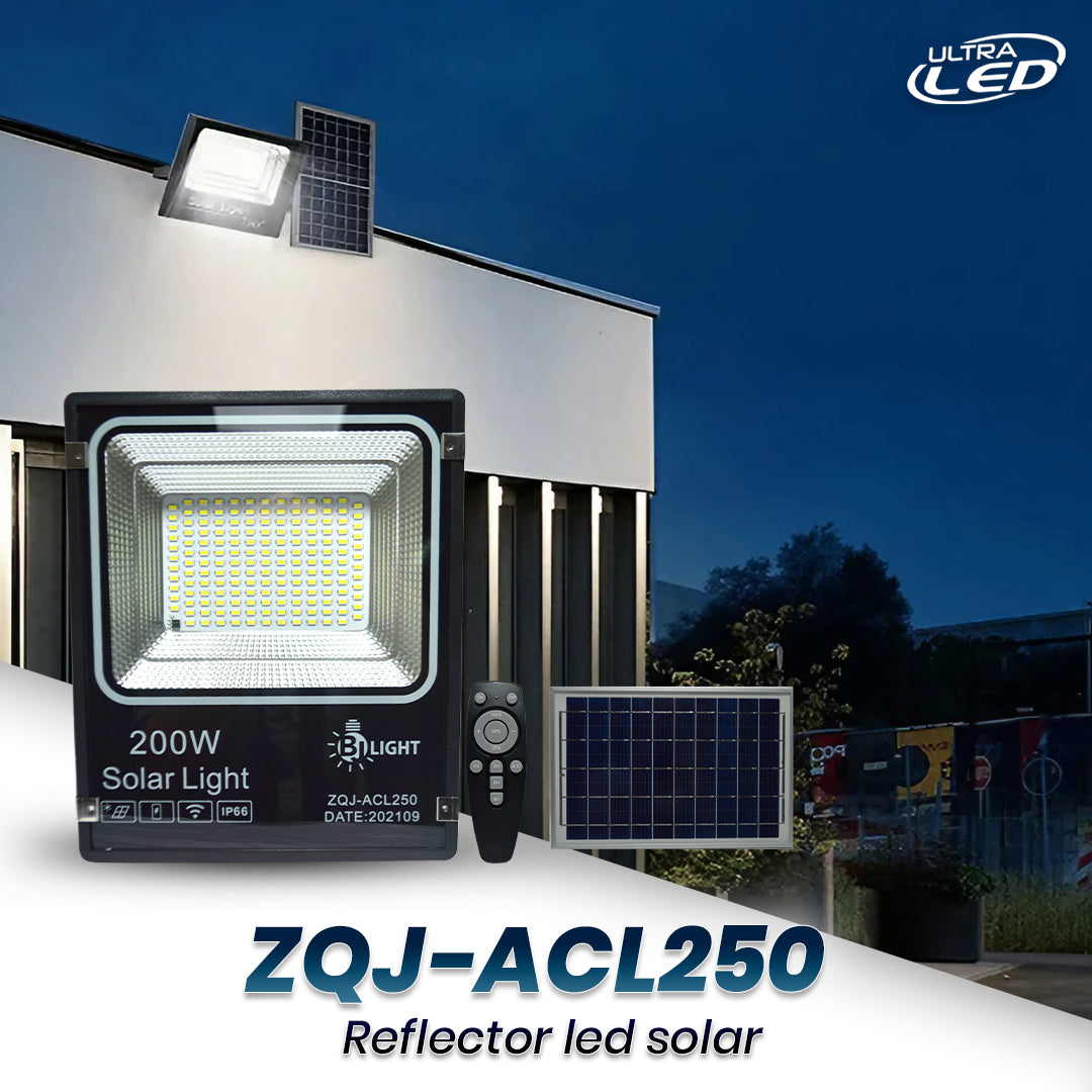 REFLECTOR LED SOLAR 200W MODELO ZQJ-ACL