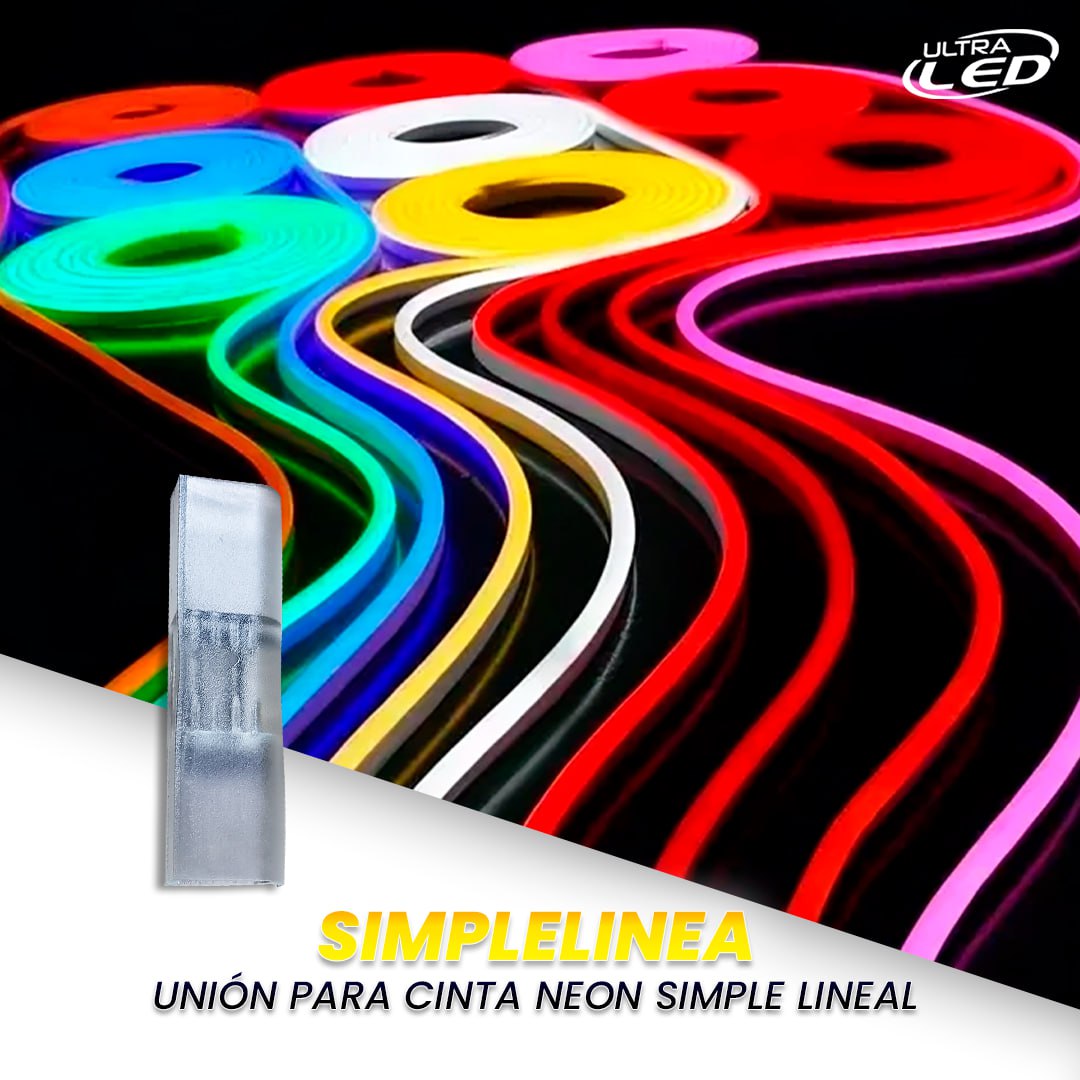 UNION ACCESORIO NEON SIMPLE LINEAL MODELO SIMPLELINEA