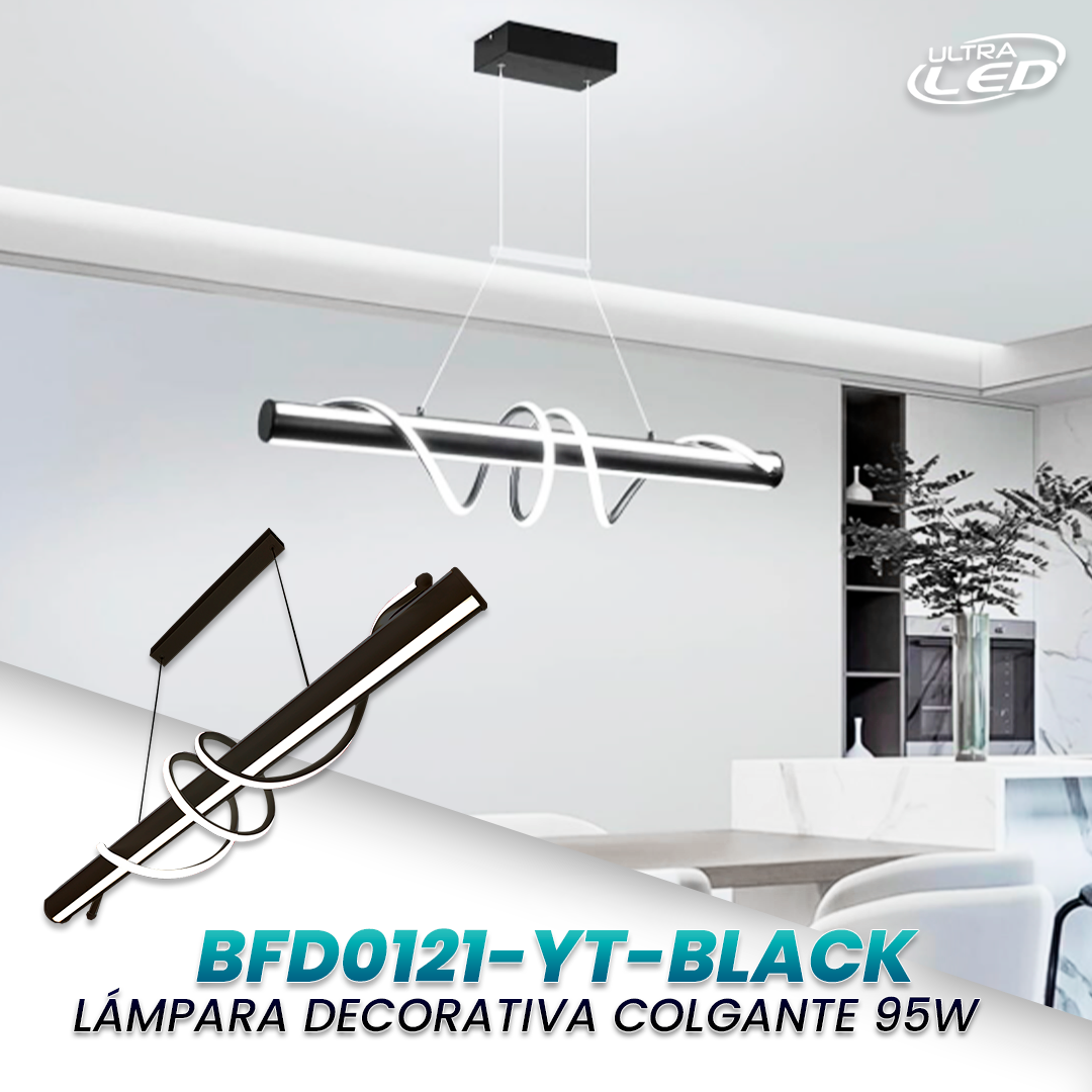 LAMPARA COLGANTE 58W*2 BLACK MODELO BFD0121-YT-BLACK