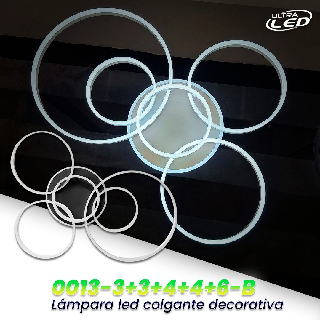 LÁMPARA LED DECORATIVA 144W MODELO 0013-3+3+4+4+6-B