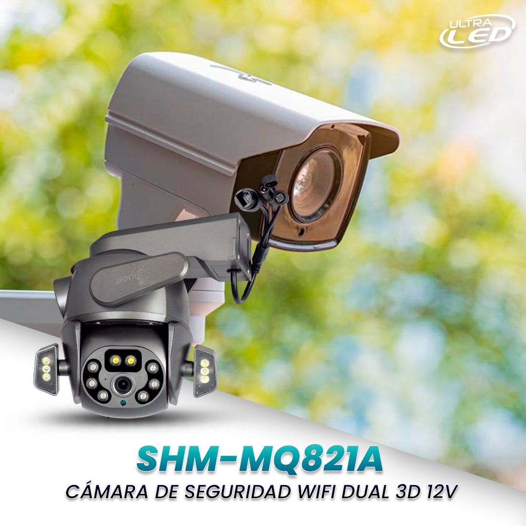CAMARA DE SEGUIRDAD WIFI DUAL 3D 12V MODELO SHM-MQ821A