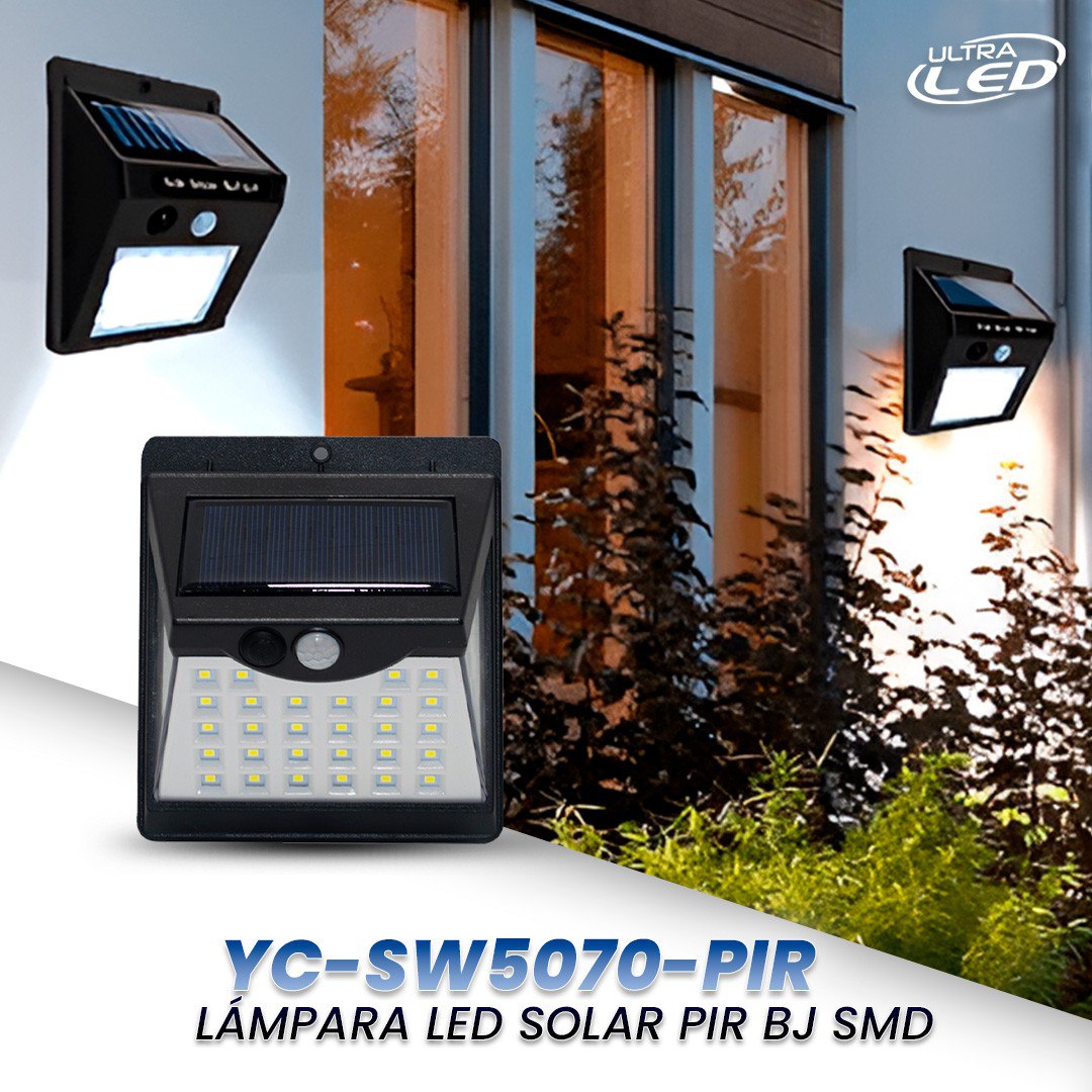 LAMPARA LED SOLAR MODELO 5070