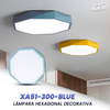 LAMPARA LED DECORATIVA 18W MODELO XA51 BORDE AZUL