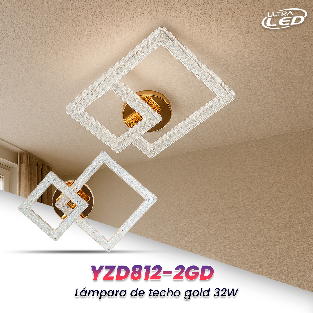LAMPARA DE TECHO GOLD 32W MODELO YZD812-2G