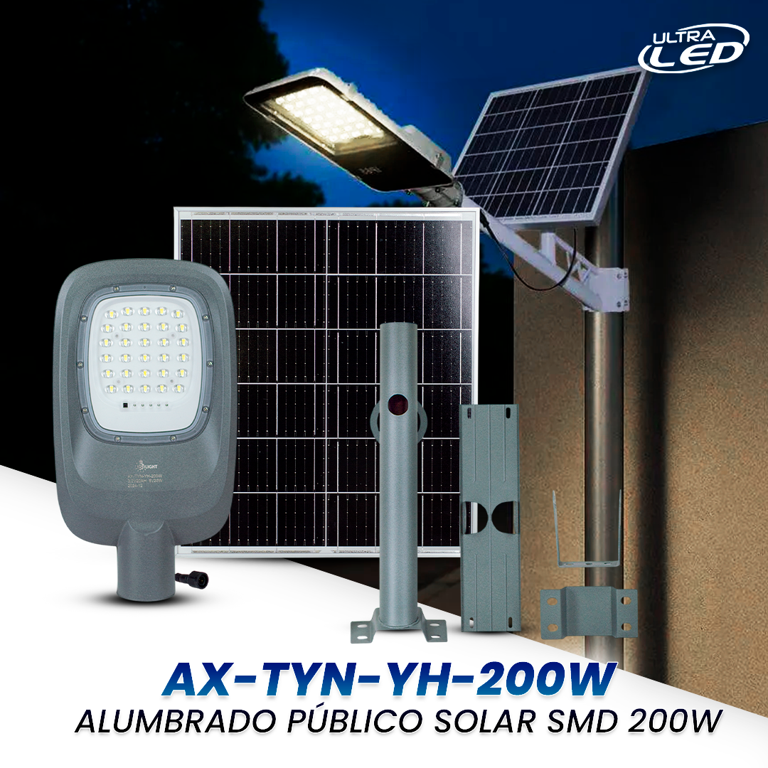 ALUMBRADO PUBLICO SOLAR SMD 200W