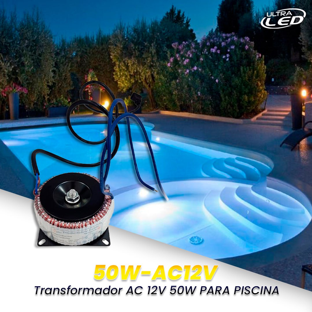TRANSFORMADOR AC 12V 50W PARA PISCINA