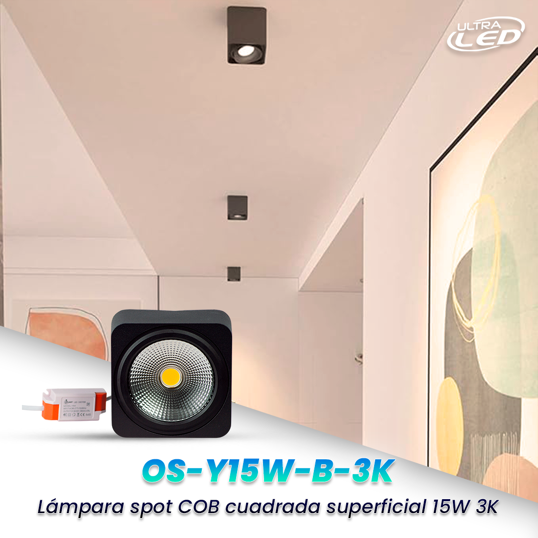 LAMPARA SPOT COB CUA S/P LUZ CALIDA (3000K) MODELO OS-Y10W-W-3K